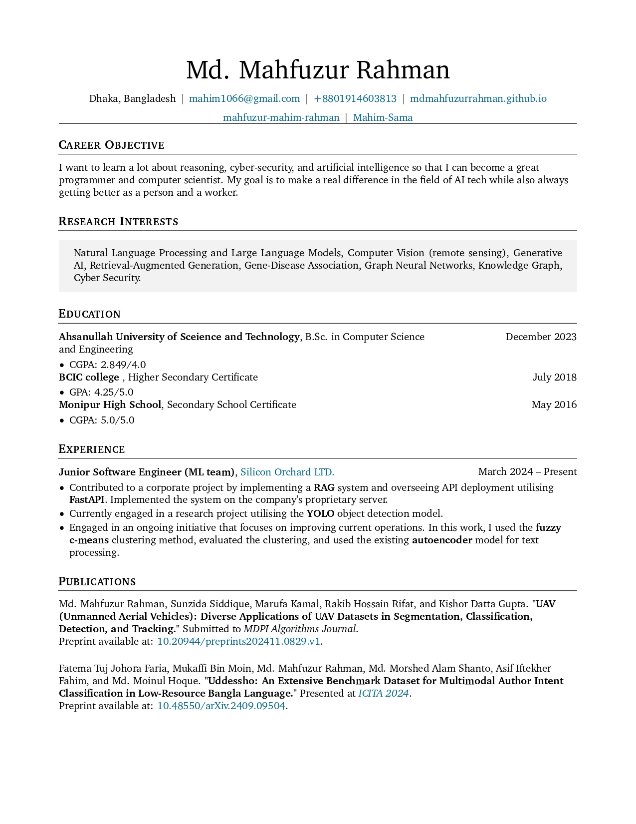 CV Cover